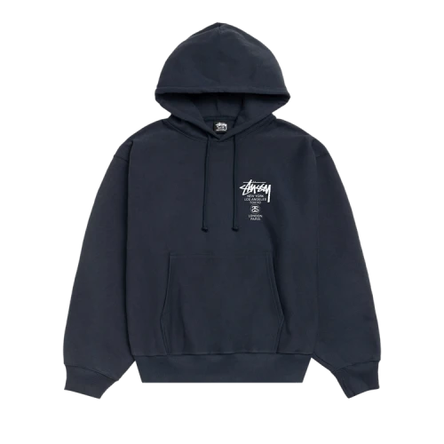 Stussy World Tour Hoodie 'Navy'
