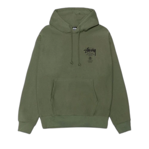 Stussy World Tour Hoodie 'Olive'