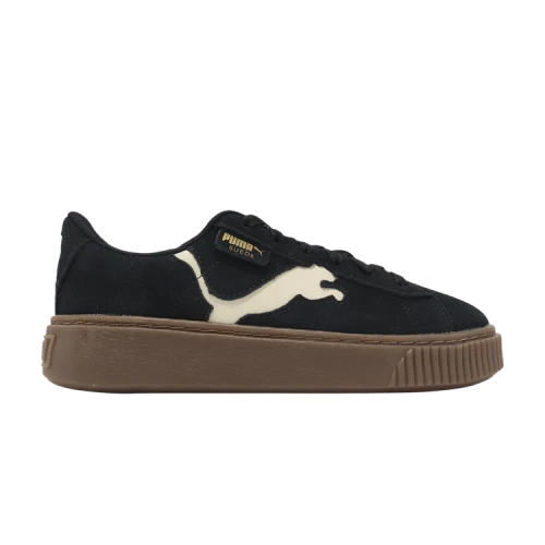 PUMA Suede Platform Cutout 'Black White Brown' (Women's)