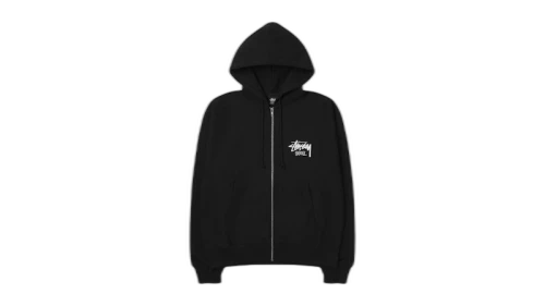 Stussy Stock Seoul Exclusive Zip Up Hooded Sweatshirt Black