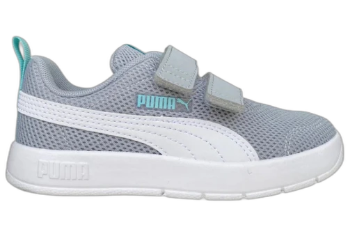 Puma Courtflex V3 Mesh Grey White Aqua (PS)