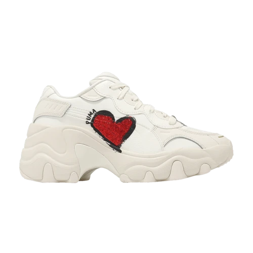 PUMA Pulsar Wedge CN Heart Sneakers 'White Red' (Women's)