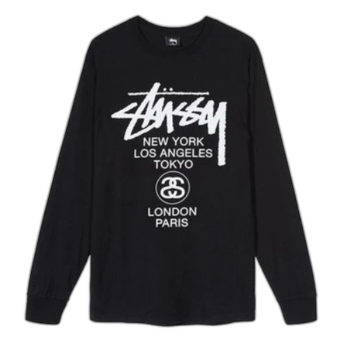 Stussy World Tour Classic Long Sleeves Unisex Black