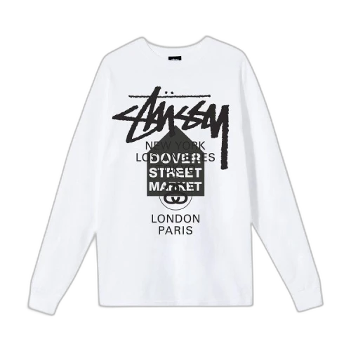 Stussy x Dover Street Market World Tour Long-Sleeve Tee 'White'
