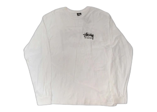 Stussy Stock L.A. LS T-shirt White