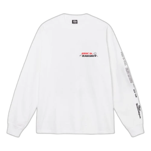 Stussy Unisex FW21 Move The Crowd Ls Printing Round-neck Sweateshirt White