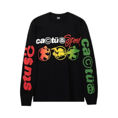 Stussy x Cactus Plant Flea Market Sport Long-Sleeve Tee 'Black'