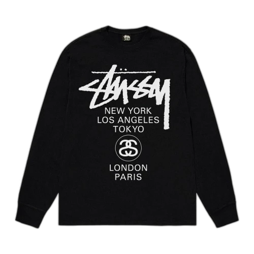 Stussy World Tour Long-Sleeve Tee 'Black'