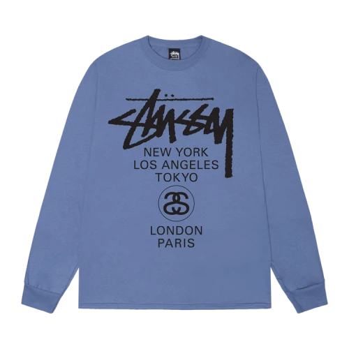 Stussy World Tour Long-Sleeve Tee 'Storm'