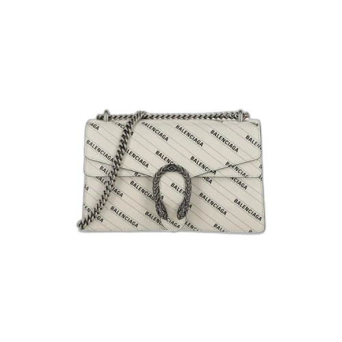 Gucci x Balenciaga Logo Print Dionysus Shoulder Bag 'White'