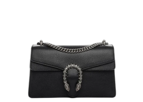 Gucci Dionysus Shoulder Bag Pebbled Calfskin Small Black