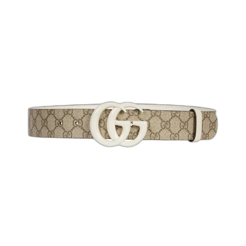 Gucci GG Marmont Wide Belt 'Beige/Ebony GG Supreme'