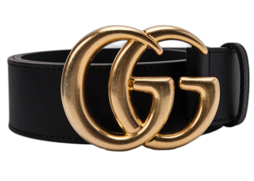 Gucci Double G Wide Leather Belt Antique Brass Buckle 1.5 Width Black