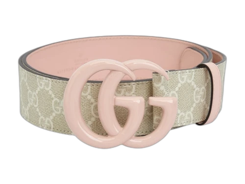 Gucci GG Marmont Wide Belt Pink/Beige