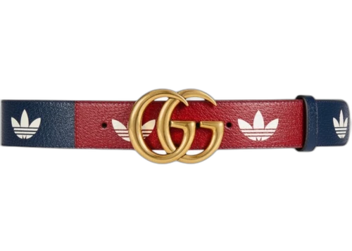 Gucci x adidas Double G Trefoil Belt Navy Red