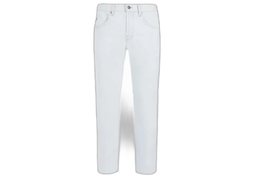 Gucci Cropped Tapered Jeans Light Blue
