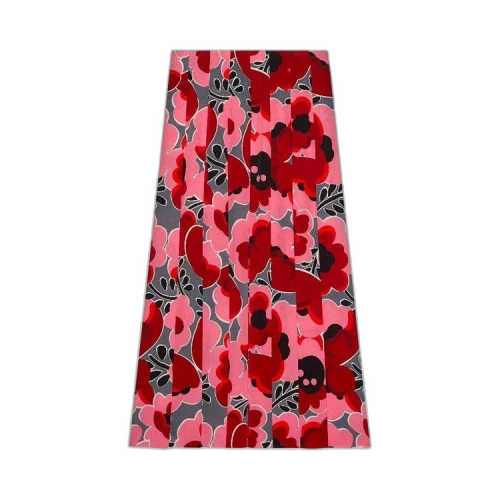 Gucci Poppies Silk Skirt 'Grey/Pink'
