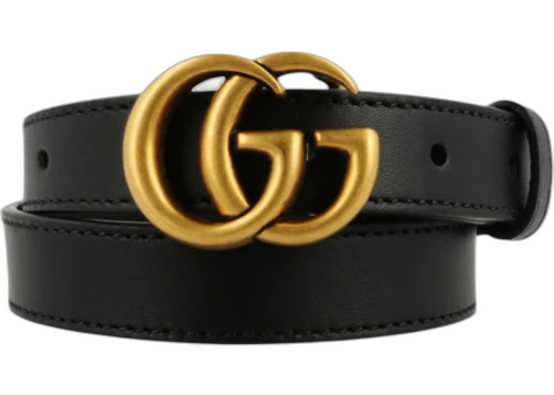 Gucci Women's GG Marmont Thin Belt Black
