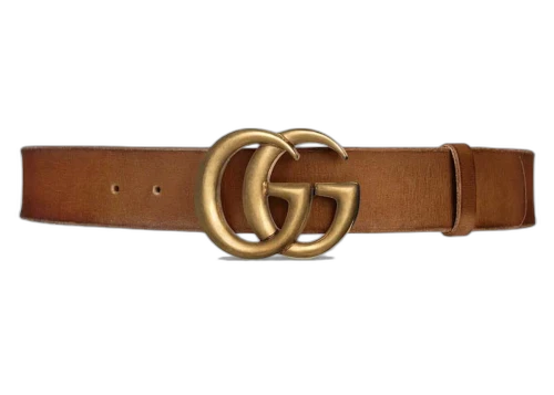Gucci GG Marmont Wide Belt Brown