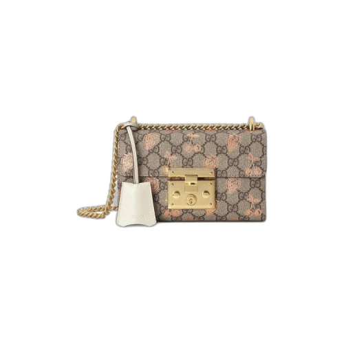 Gucci Padlock Small Berry Shoulder Bag 'Tan/White'