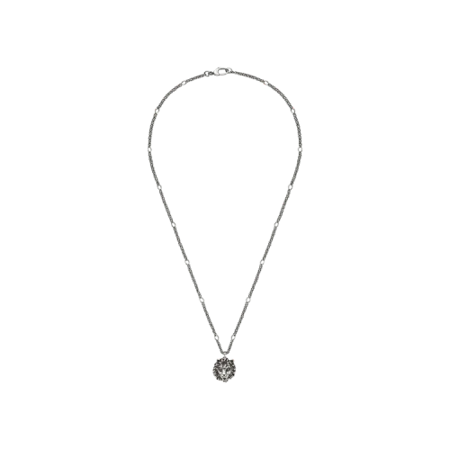 Gucci Lion Head Necklace 'Aged Palladium'