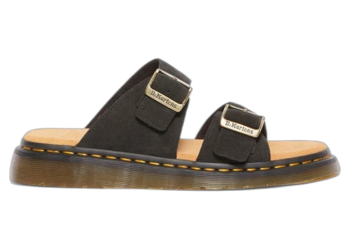 Dr. Martens Josef Suede Slide Sandals Black E.H. Suede