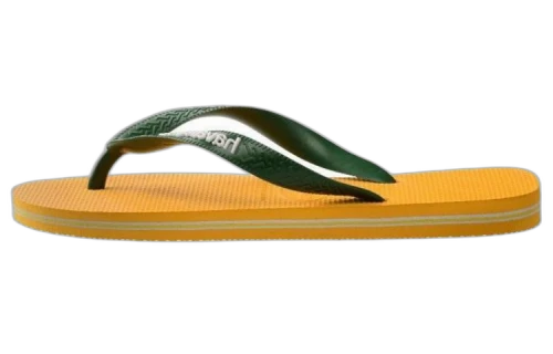 Havaianas Brazil Logo Quiet Flip Flops Unisex Yellow