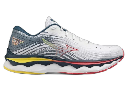 Mizuno Wave Sky 6 White Hibiscus (Women's)
