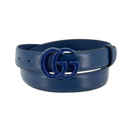 Gucci GG Marmont Thin Belt 'Blue'