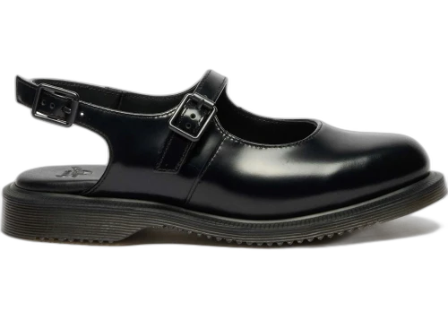Dr. Martens Madaline Mary Jane Smooth Leather Sling Back Shoes Black (Women's)