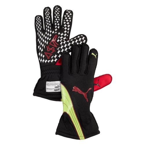 Puma x A$AP Rocky Fire Gloves 'Black/Pop Red'