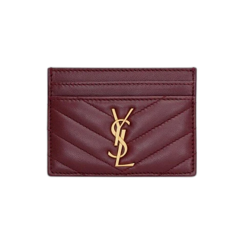 Saint Laurent Cassandre Card Holder Wine
