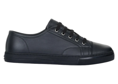 Gucci Plate Leather Low Black