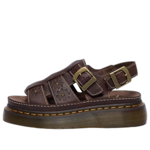 Dr. Martens Wrenlie Open Flower Sandals 'Dark Brown' (Women's)