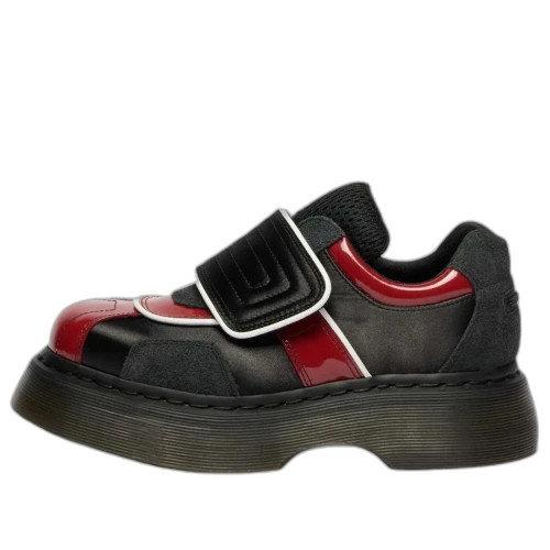 Dr. Martens Women's Buzz Strap 'Black Scarlet Red'