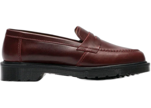 Dr. Martens Delapre Penny Loafers Made In England Burgundy