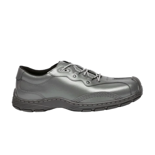Dr. Martens Aurix Satin Finish Leather 5i Shoes Gunmetal Grey Satin Finish Leather