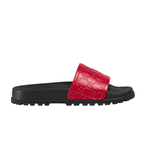 Gucci Signature Slide 'Hibiscus Red'