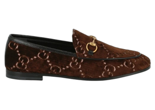 Gucci Jordaan GG Velvet Loafers Cocoa (Women's)