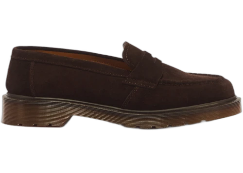 Dr. Martens Delapre Penny Loafer Repello Calf Suede MB Brindle Brown