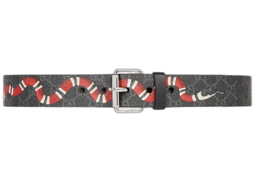 Gucci Supreme Kingsnake Belt Black