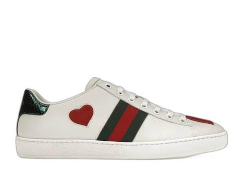Gucci Ace Embroidered Hearts (Women's)