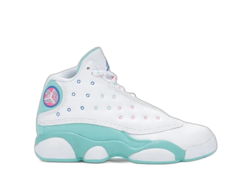 Jordan 13 Retro White Soar Green Pink (PS)