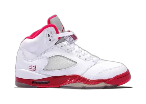 Jordan 5 Retro White Scarlet Fire (GS)