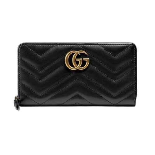 Gucci GG Marmont Zip Around Wallet Black