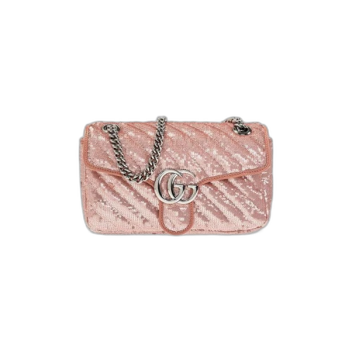 Gucci GG Marmont Quilted Shoulder Bag 'Pink/Purple'