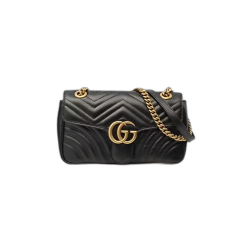 Gucci GG Marmont Small Matelassé Shoulder Bag 'Black'