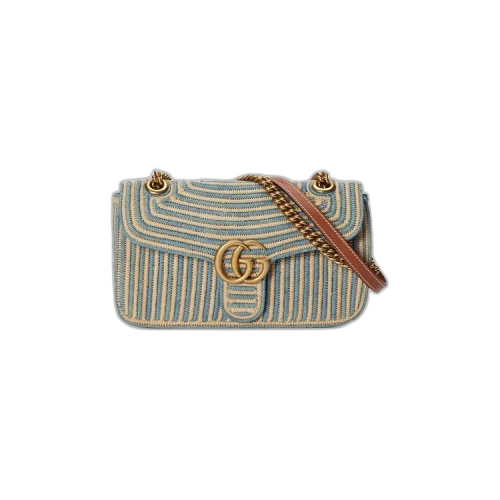 Gucci GG Marmont Small Shoulder Bag 'Light Blue'