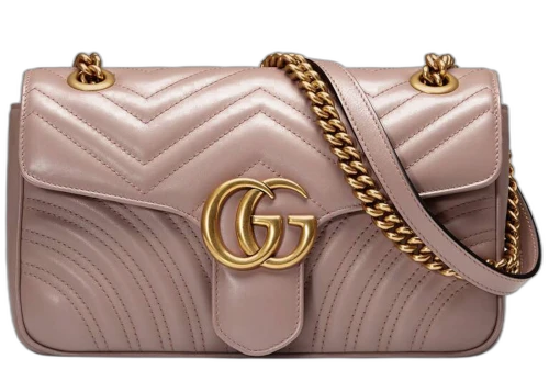 Gucci GG Matelasse Shoulder Bag Mini Dusty Pink