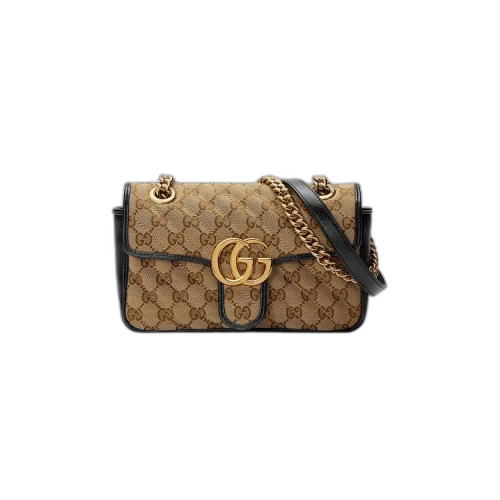 Gucci GG Marmont Mini Bag 'Beige Ebony/Nero'